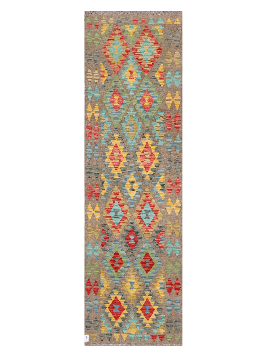 Maimana Afghanistan Kilim Runner Rug - 297 x 87 cm