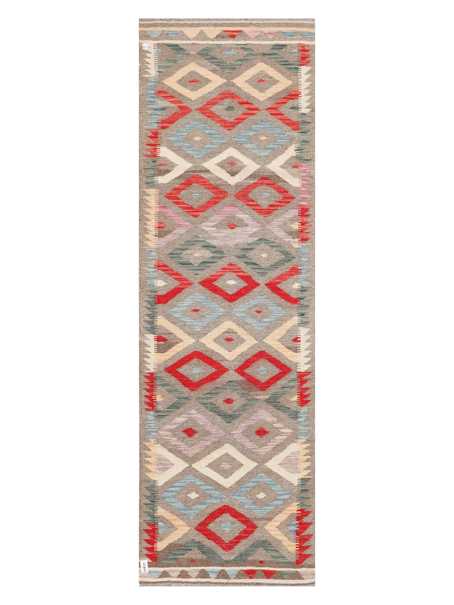 Maimana Afghanistan Kilim Runner Rug - 291 x 90 cm