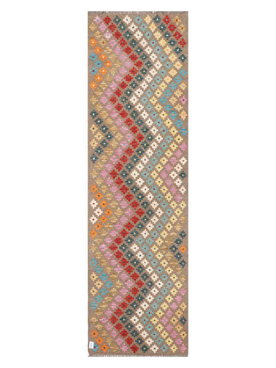 Maimana Afghanistan Kilim Runner Rug - 296 x 86 cm