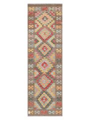 Maimana Afghanistan Kilim Runner Rug - 299 x 92 cm