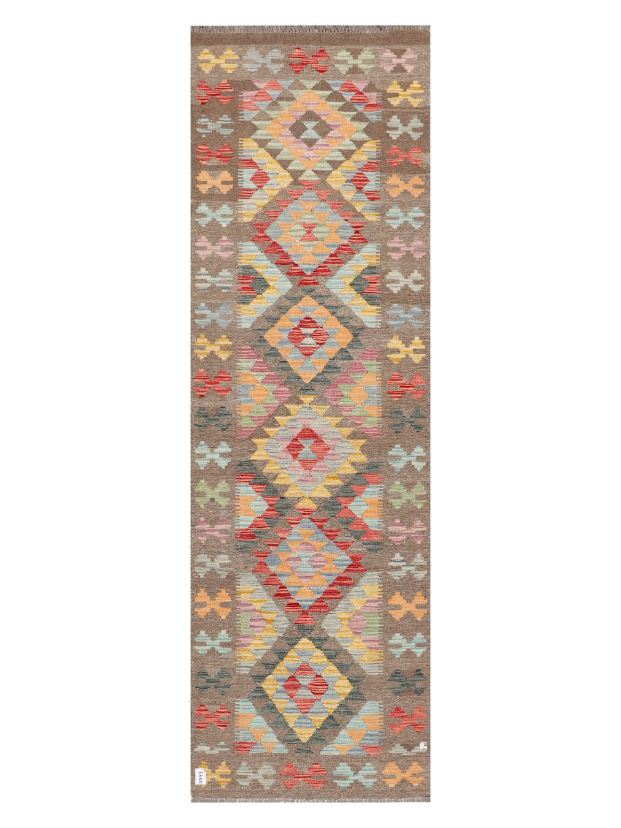 Maimana Afghanistan Kilim Runner Rug - 299 x 92 cm