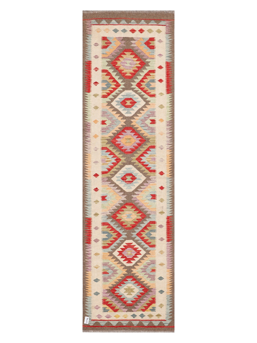 Maimana Afghanistan Kilim Runner Rug - 294 x 84 cm