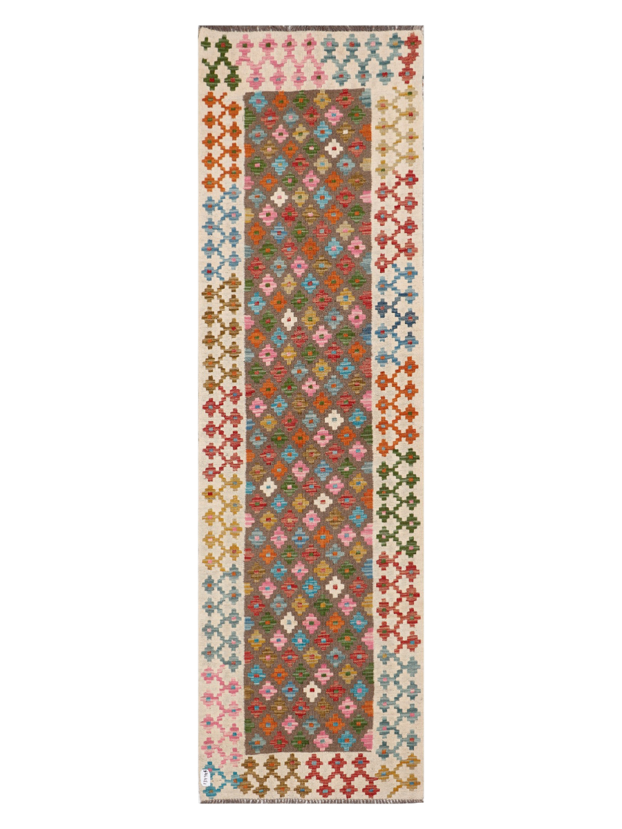 Maimana Afghanistan Kilim Runner Rug - 297 x 86 cm