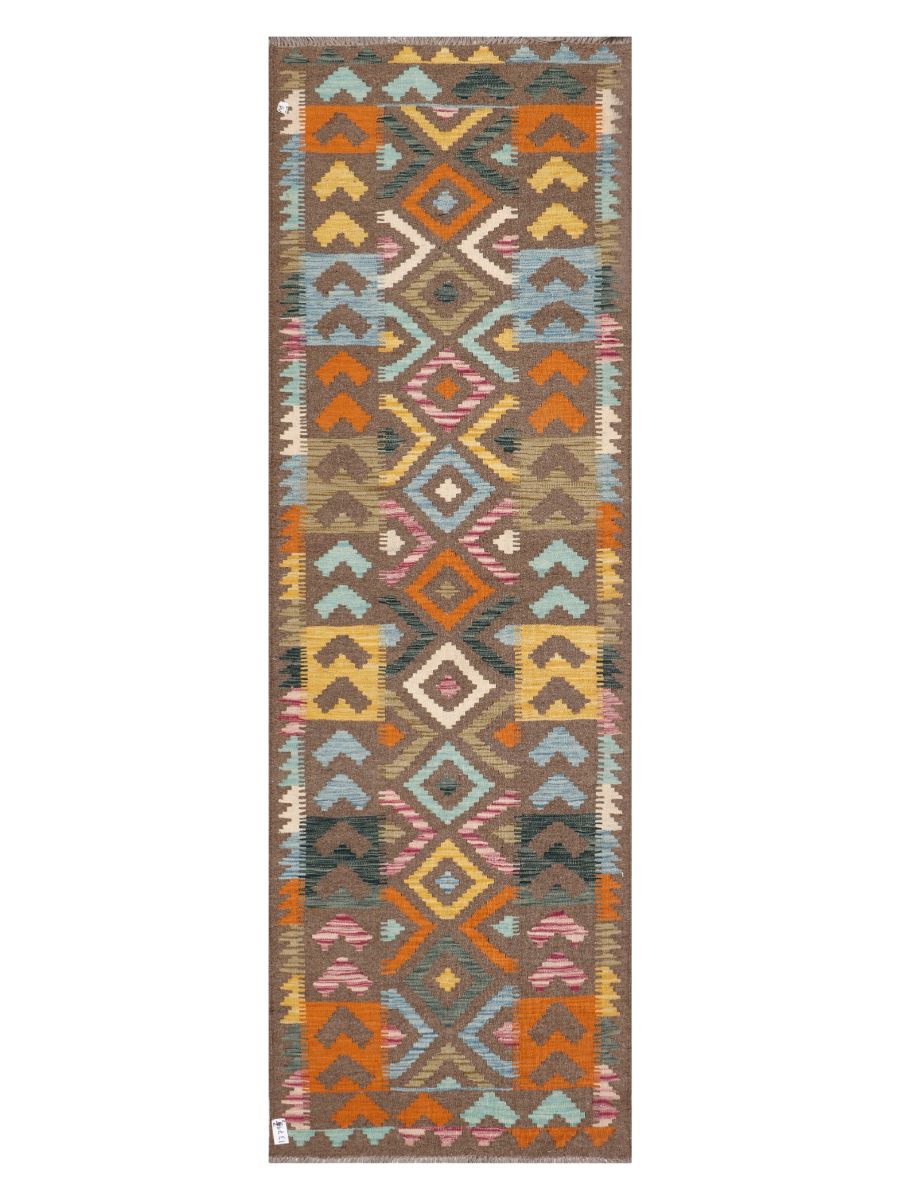 Maimana Afghanistan Kilim Runner Rug - 292 x 94 cm