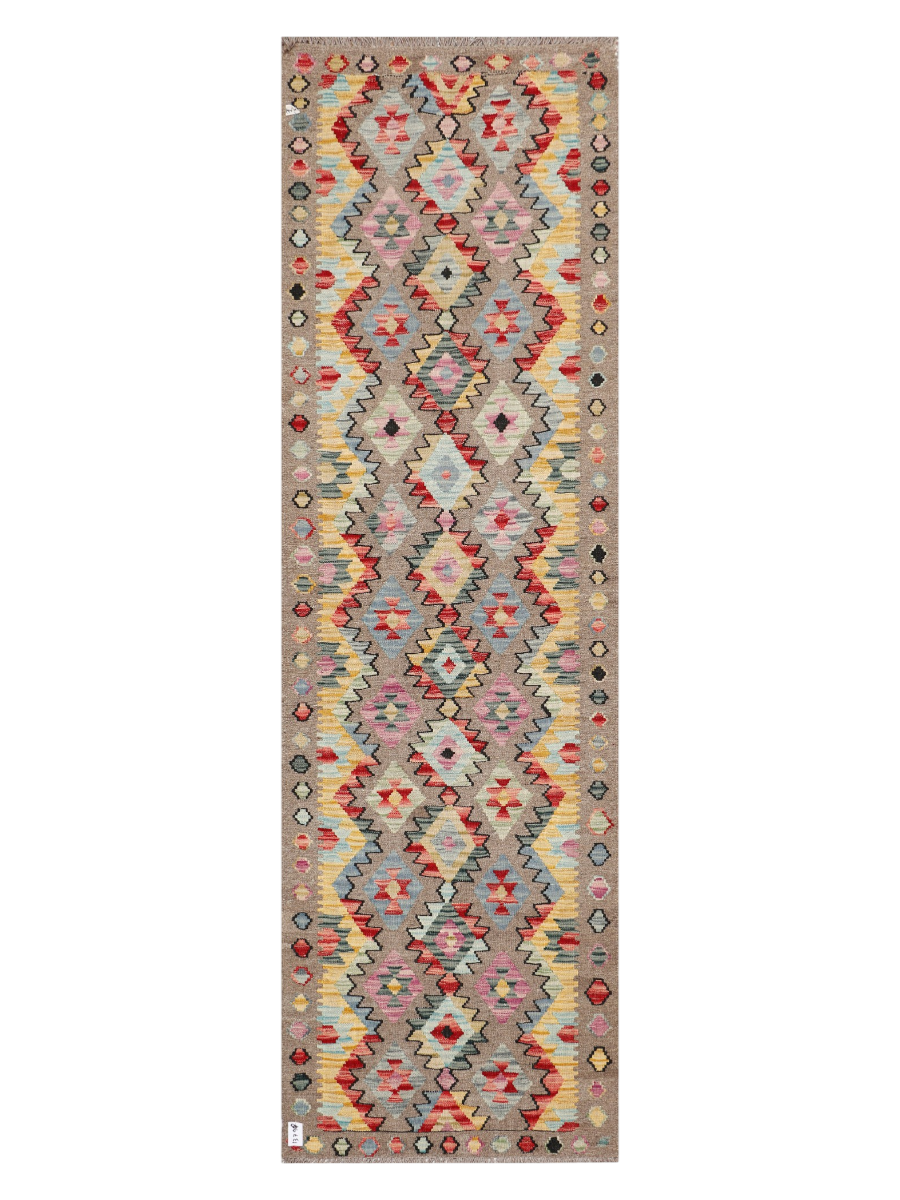 Maimana Afghanistan Kilim Runner Rug - 291 x 87 cm