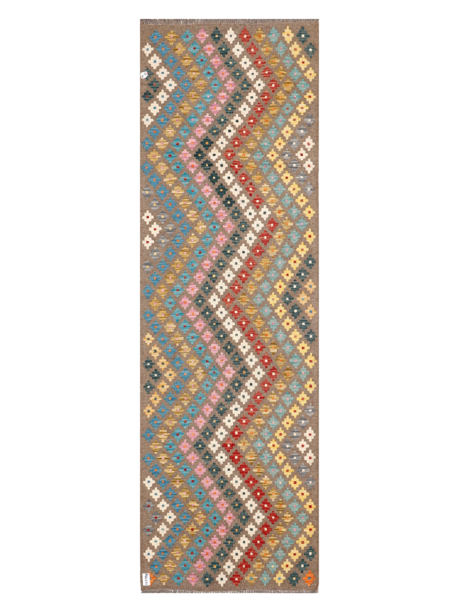Maimana Afghanistan Kilim Runner Rug - 289 x 90 cm