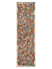 Maimana Afghanistan Kilim Runner Rug - 293 x 86 cm