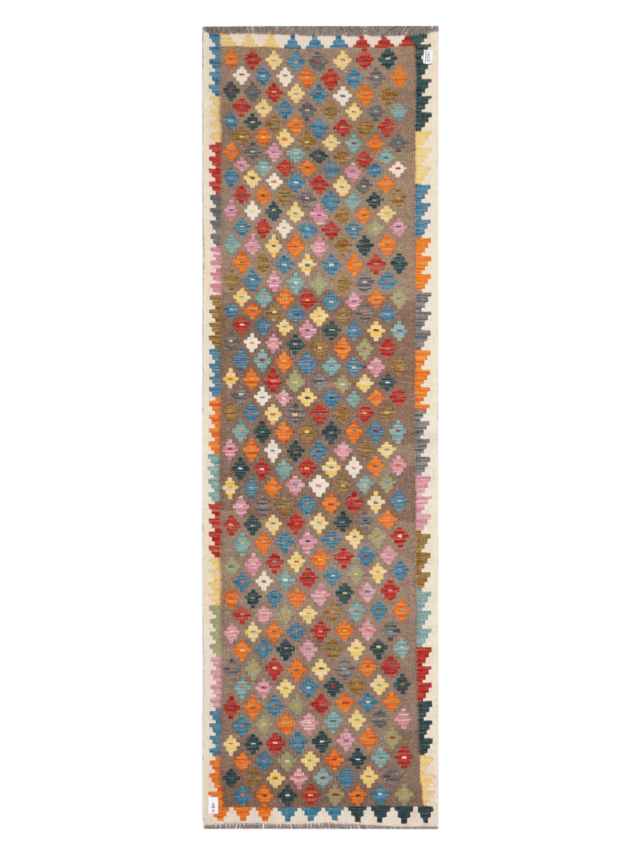 Maimana Afghanistan Kilim Runner Rug - 293 x 86 cm