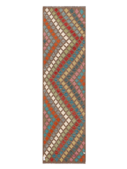 Maimana Afghanistan Kilim Runner Rug - 301 x 82 cm