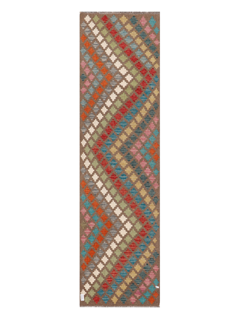 Maimana Afghanistan Kilim Runner Rug - 301 x 82 cm