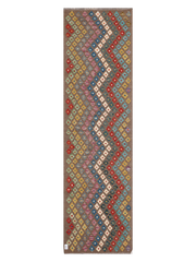 Maimana Afghanistan Kilim Runner Rug - 289 x 81 cm