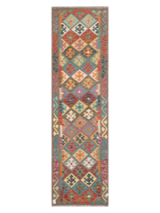 Maimana Afghanistan Kilim Runner Rug - 300 x 85 cm