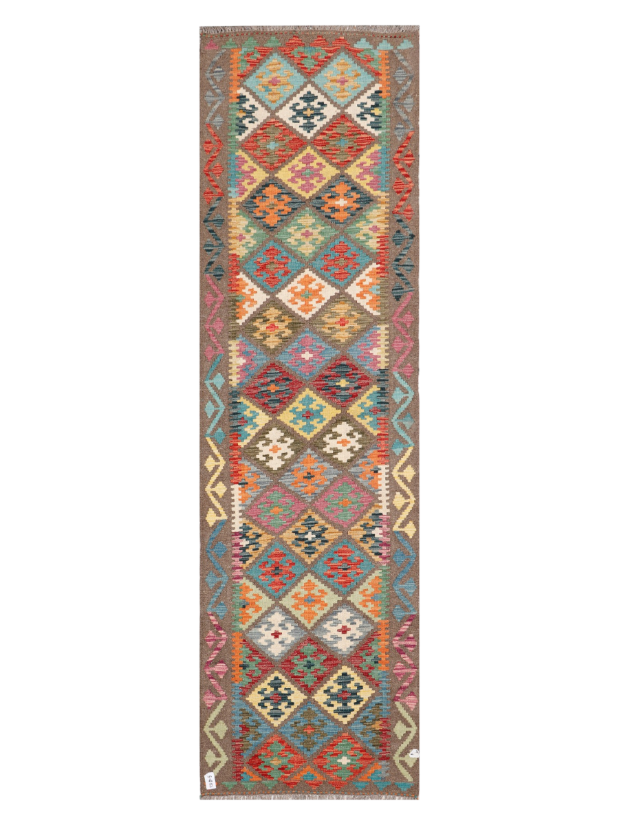 Maimana Afghanistan Kilim Runner Rug - 300 x 85 cm