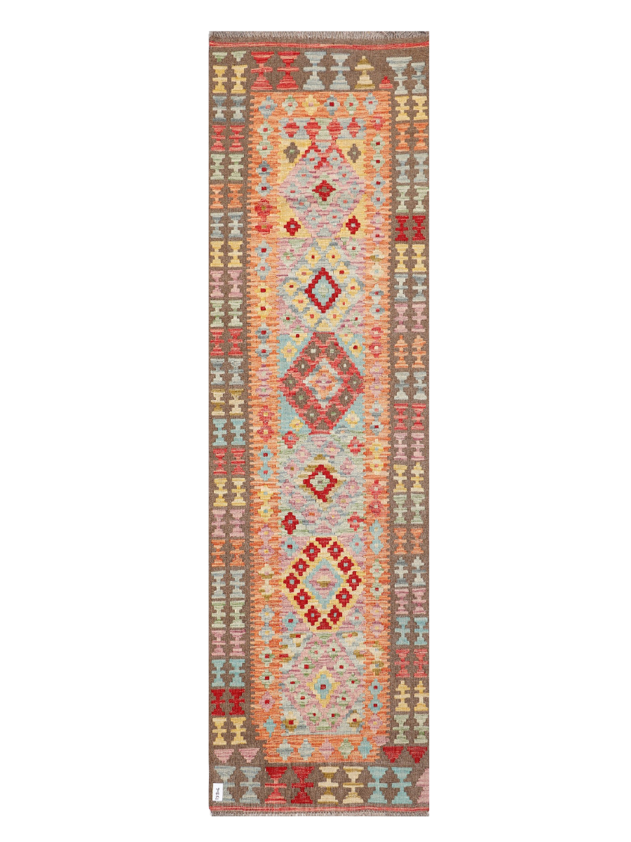 Maimana Afghanistan Kilim Runner Rug - 292 x 82 cm
