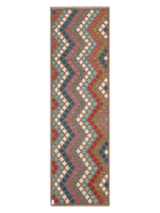 Maimana Afghanistan Kilim Runner Rug - 285 x 84 cm