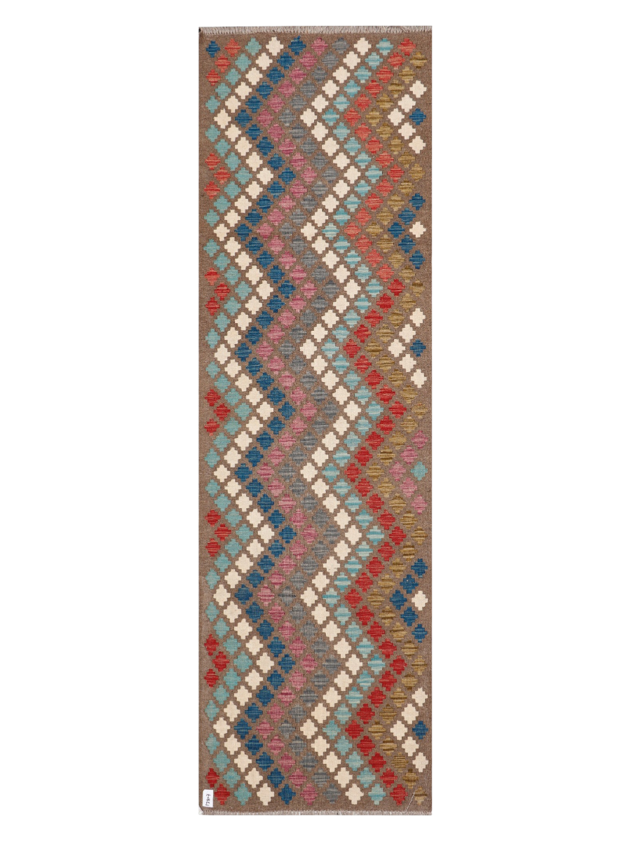 Maimana Afghanistan Kilim Runner Rug - 285 x 84 cm