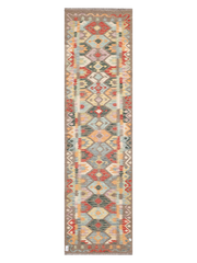 Maimana Afghanistan Kilim Runner Rug - 294 x 81 cm