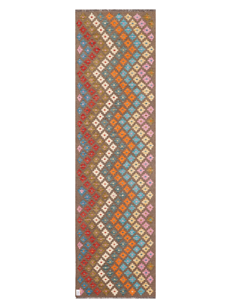 Maimana Afghanistan Kilim Runner Rug - 299 x 83 cm