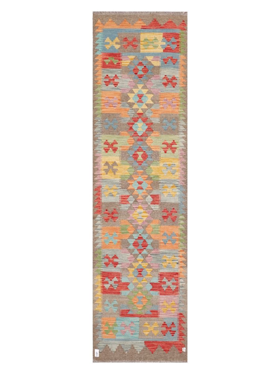 Maimana Afghanistan Kilim Runner Rug - 300 x 81 cm