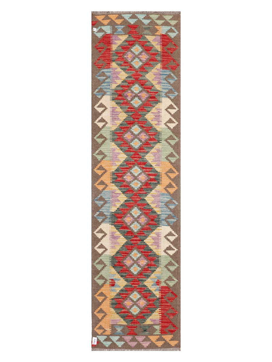 Maimana Afghanistan Kilim Runner Rug - 306 x 80 cm
