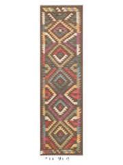Maimana Afghanistan Kilim Runner Rug - 291 x 83 cm
