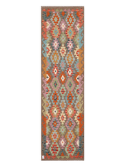 Maimana Afghanistan Kilim Runner Rug - 294 x 82 cm