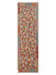 Maimana Afghanistan Kilim Runner Rug - 294 x 87 cm