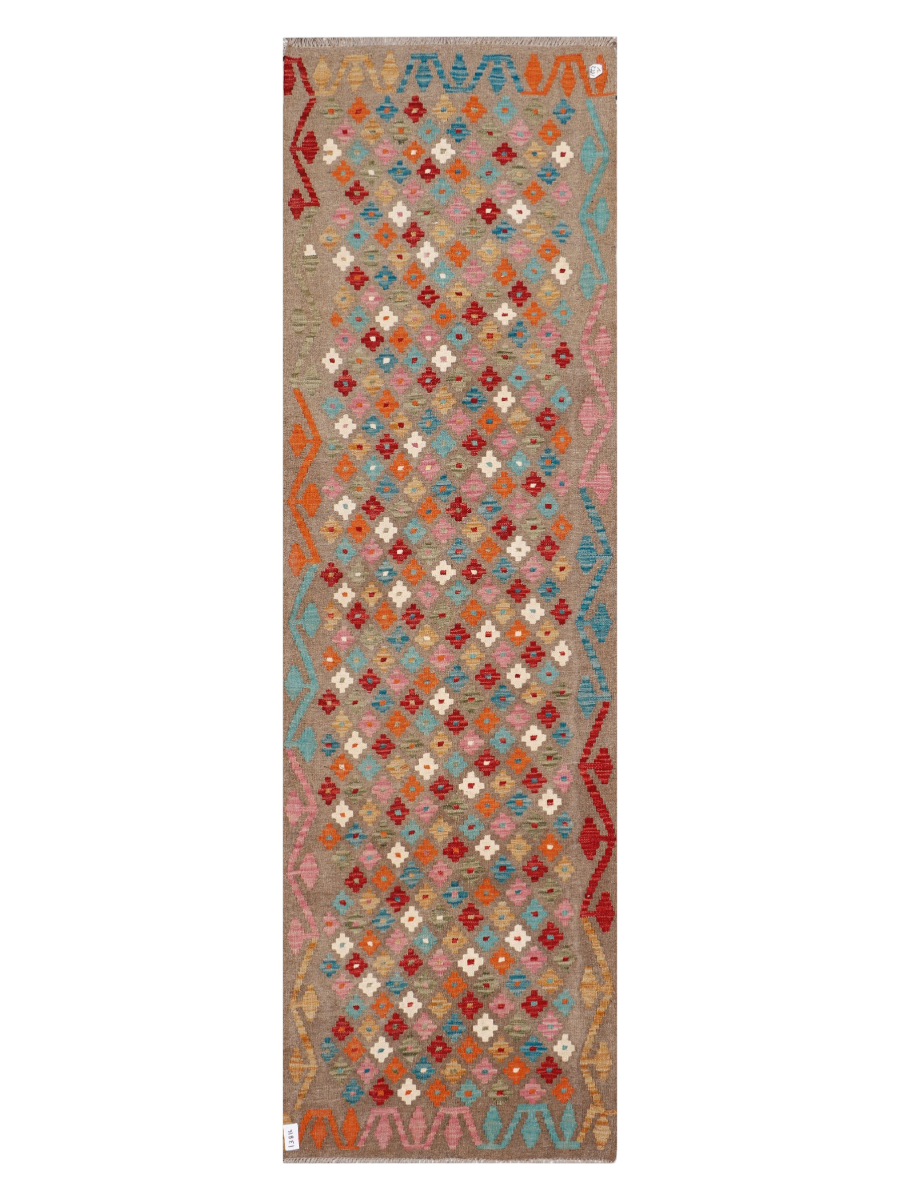 Maimana Afghanistan Kilim Runner Rug - 294 x 87 cm