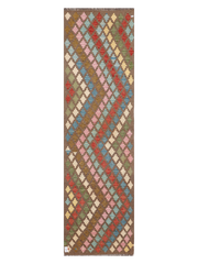 Maimana Afghanistan Kilim Runner Rug - 289 x 82 cm