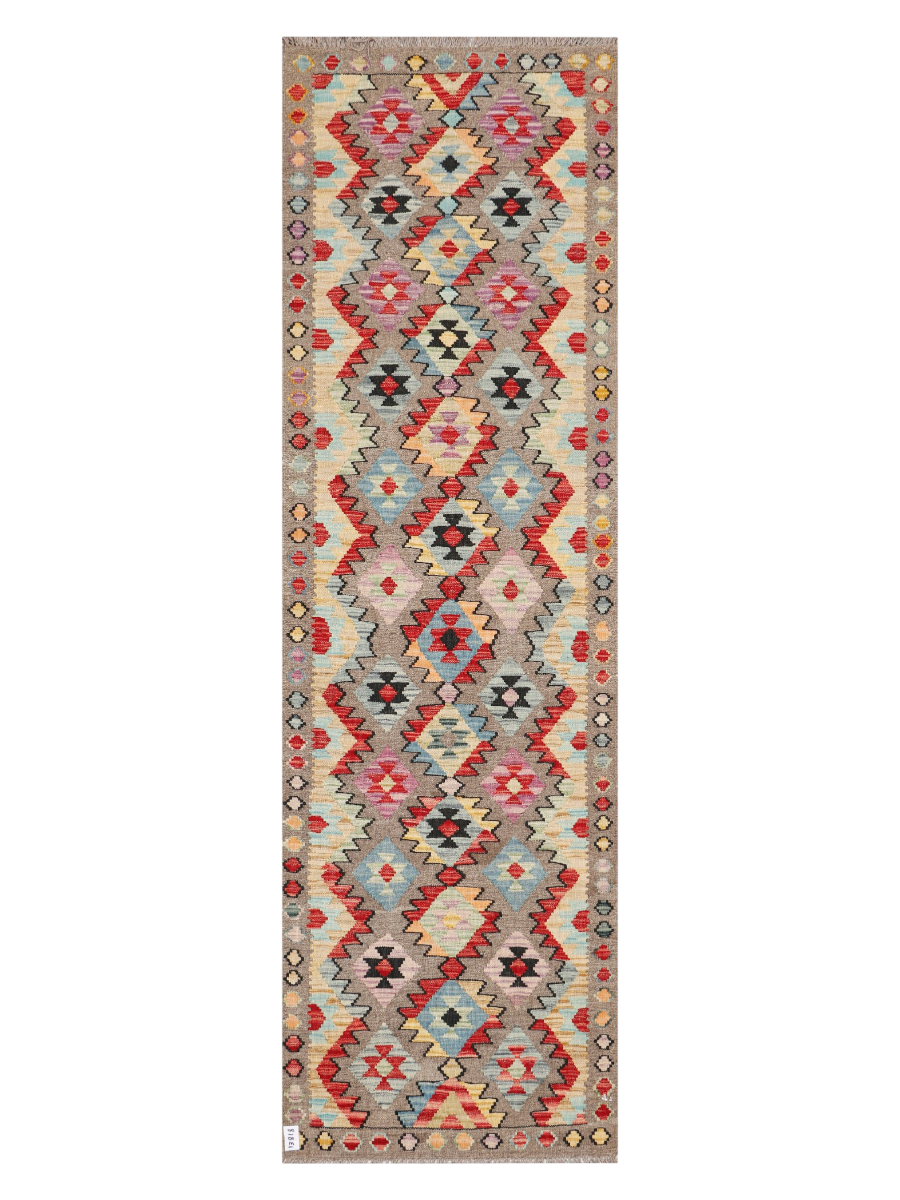 Maimana Afghanistan Kilim Runner Rug - 292 x 87 cm
