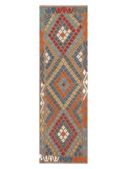 Maimana Afghanistan Kilim Runner Rug - 290 x 88 cm