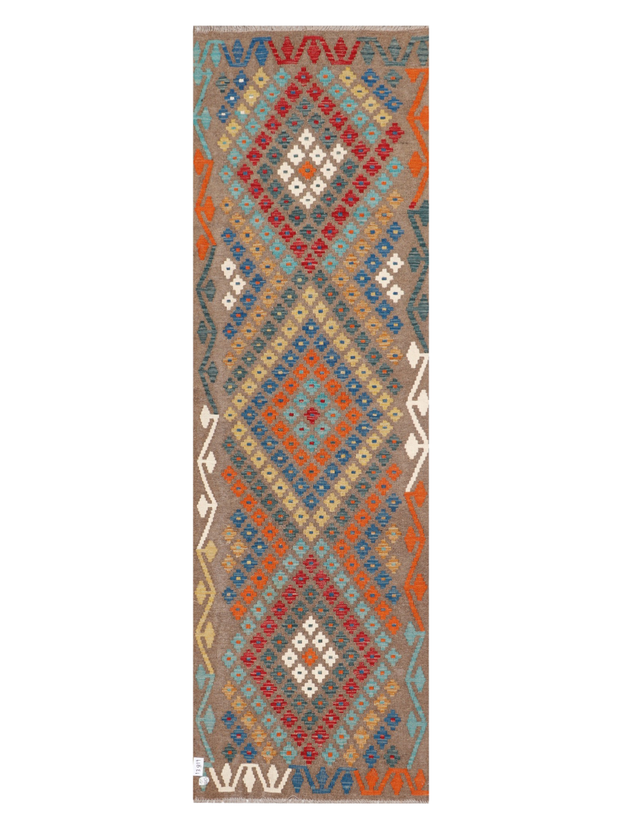 Maimana Afghanistan Kilim Runner Rug - 290 x 88 cm