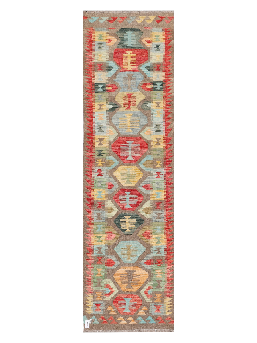 Maimana Afghanistan Kilim Runner Rug - 291 x 82 cm