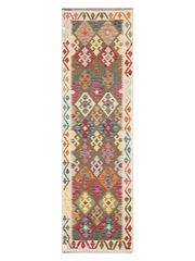 Maimana Afghanistan Kilim Runner Rug - 294 x 86 cm