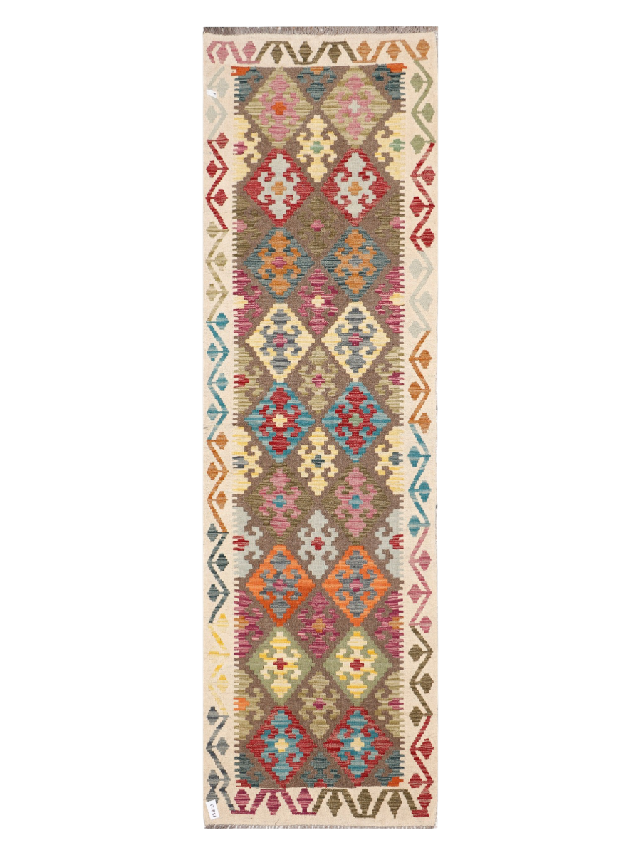Maimana Afghanistan Kilim Runner Rug - 294 x 86 cm