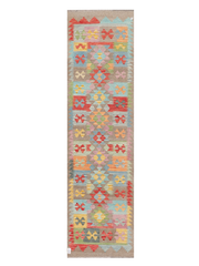 Maimana Afghanistan Kilim Runner Rug - 301 x 81 cm