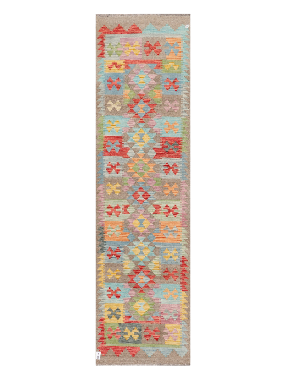 Maimana Afghanistan Kilim Runner Rug - 301 x 81 cm