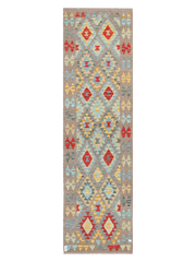 Maimana Afghanistan Kilim Runner Rug - 300 x 85 cm