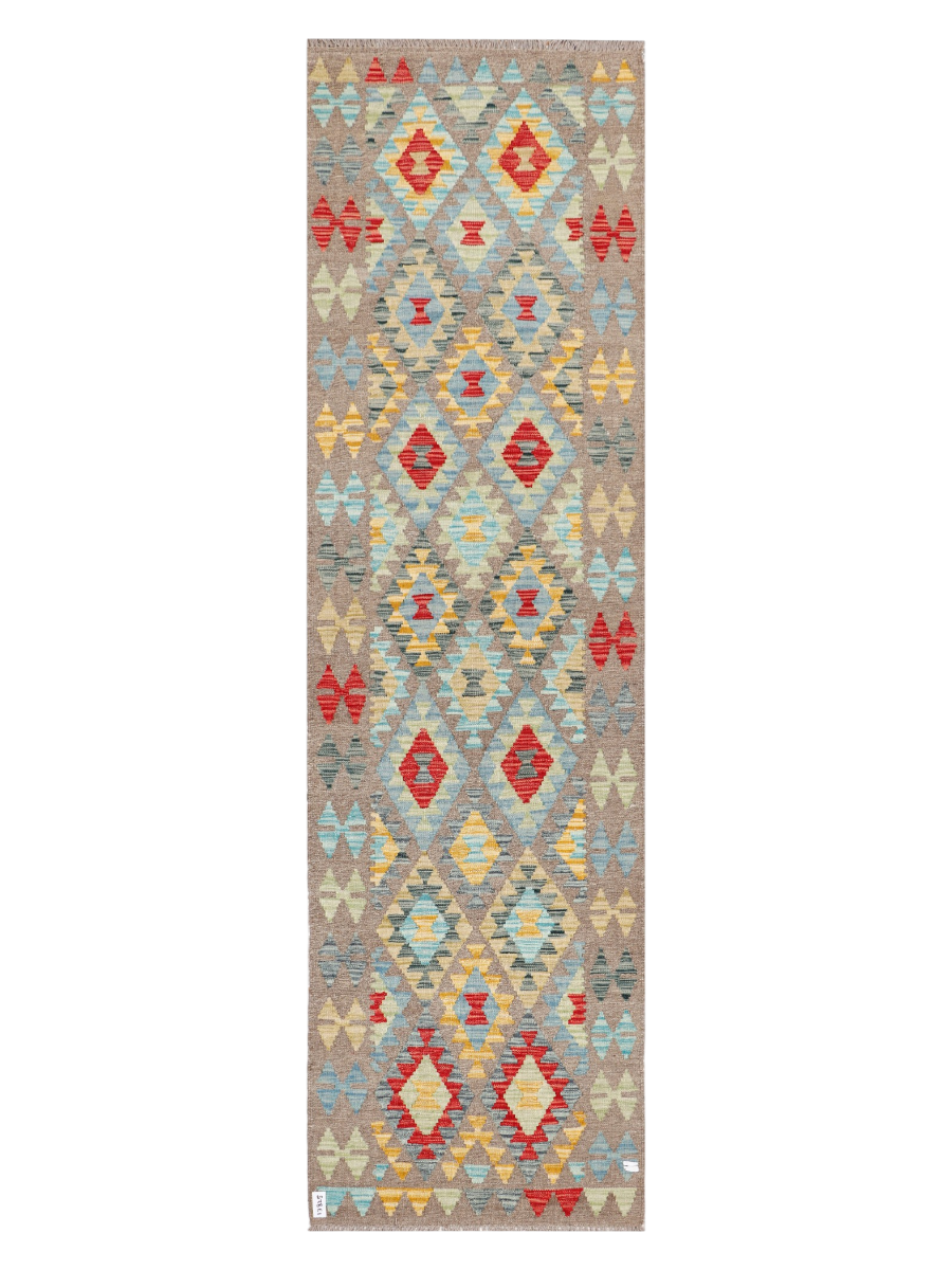 Maimana Afghanistan Kilim Runner Rug - 300 x 85 cm