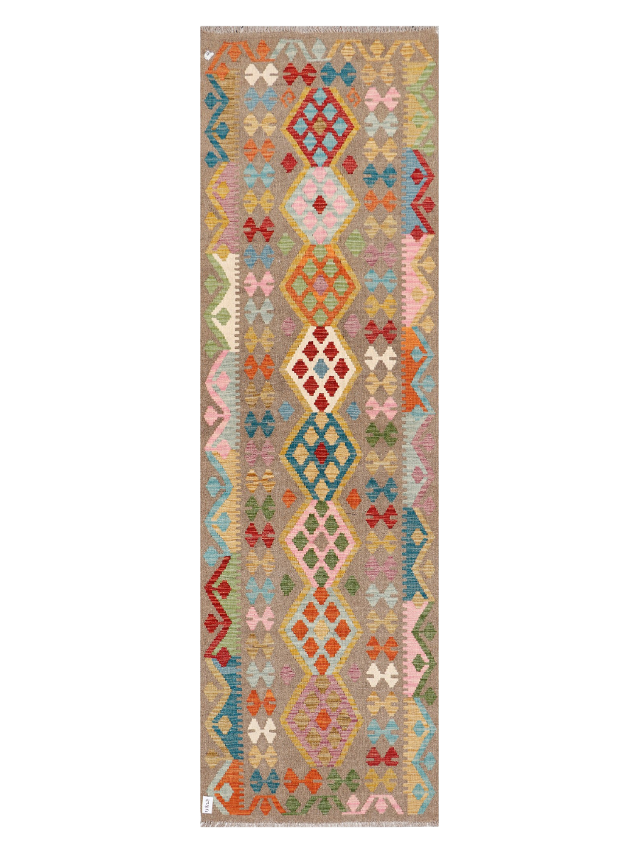 Maimana Afghanistan Kilim Runner Rug - 299 x 89 cm