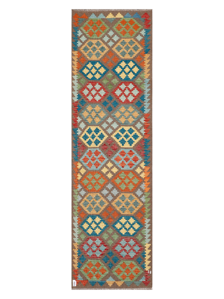 Maimana Afghanistan Kilim Runner Rug - 295 x 85 cm