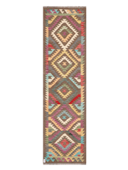 Maimana Afghanistan Kilim Runner Rug - 299 x 81 cm