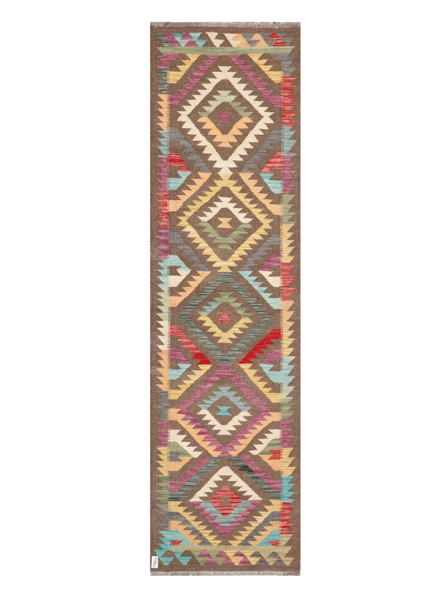 Maimana Afghanistan Kilim Runner Rug - 299 x 81 cm