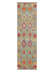 Maimana Afghanistan Kilim Runner Rug - 297 x 86 cm