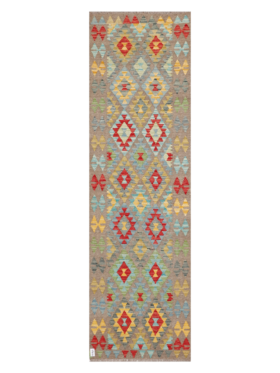 Maimana Afghanistan Kilim Runner Rug - 297 x 86 cm