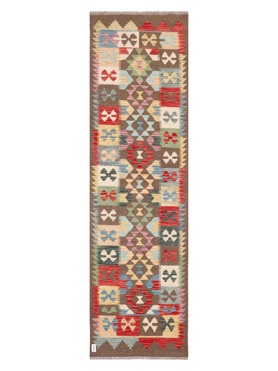 Maimana Afghanistan Kilim Runner Rug - 300 x 85 cm