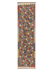 Maimana Afghanistan Kilim Runner Rug - 288 x 80 cm