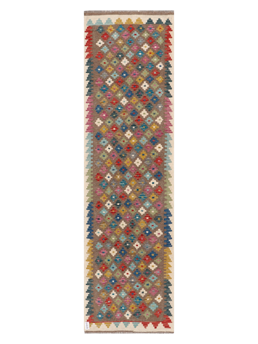 Maimana Afghanistan Kilim Runner Rug - 288 x 80 cm