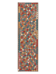 Maimana Afghanistan Kilim Runner Rug - 290 x 85 cm