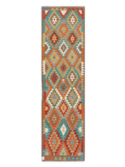 Maimana Afghanistan Kilim Runner Rug - 284 x 79 cm
